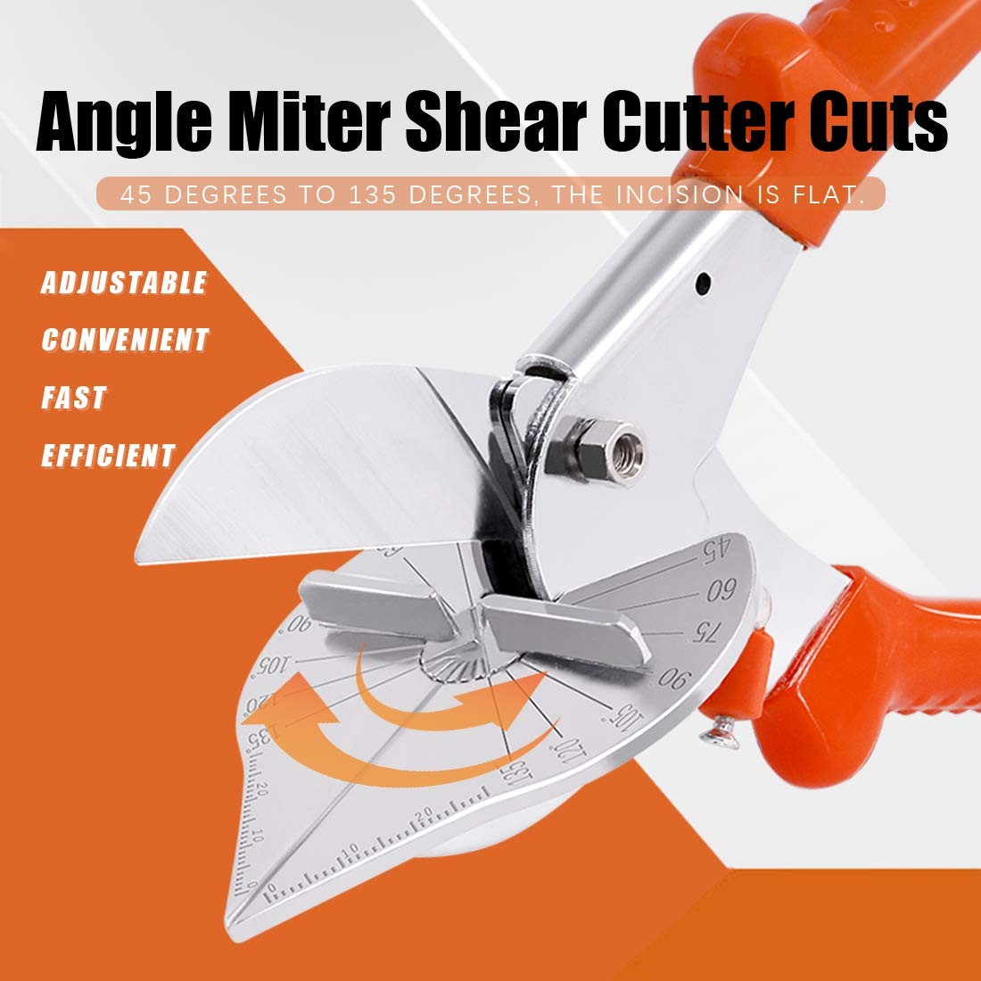 Multi Angle Miter Shear Cutter 45-135° with 5 Blades for DIY Projects