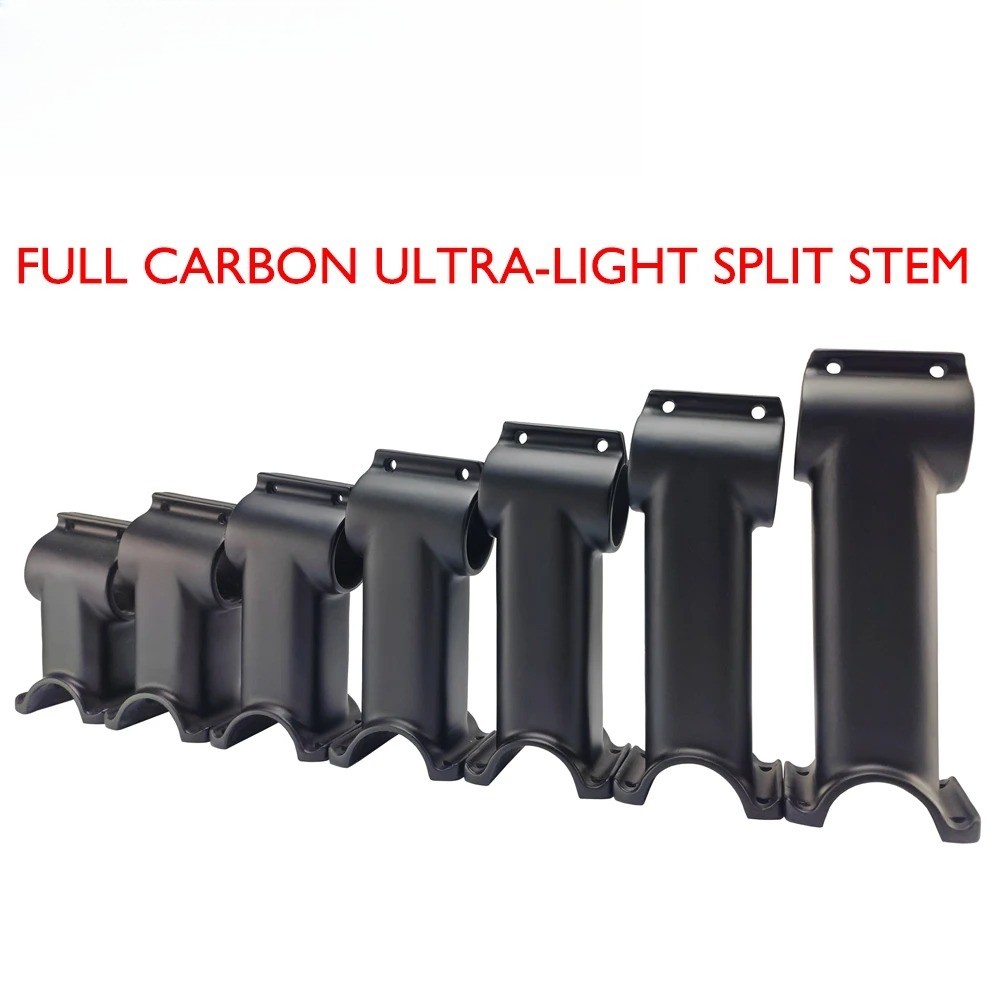 -17 Degree Carbon Fiber Road Mountain Bike Stem Internal Cable 60-120mm Length