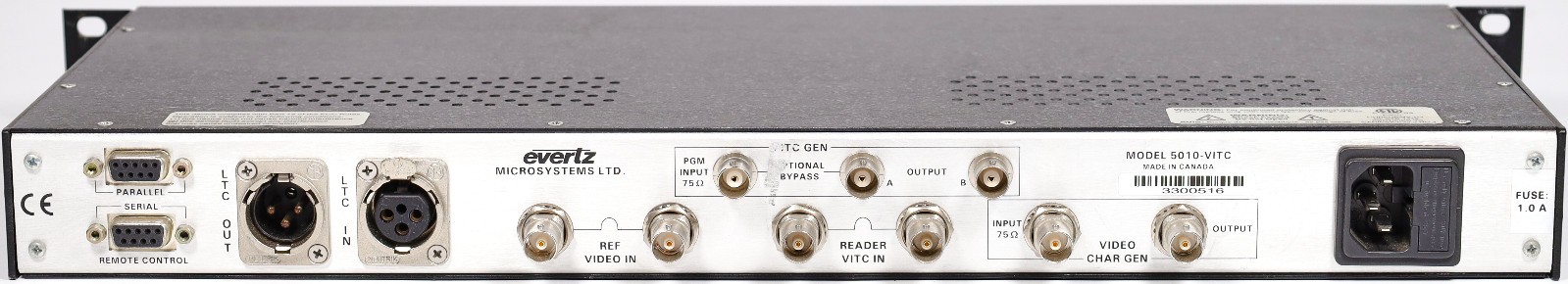 Evertz 5010-VITC Time Code Master w/ Power Cable