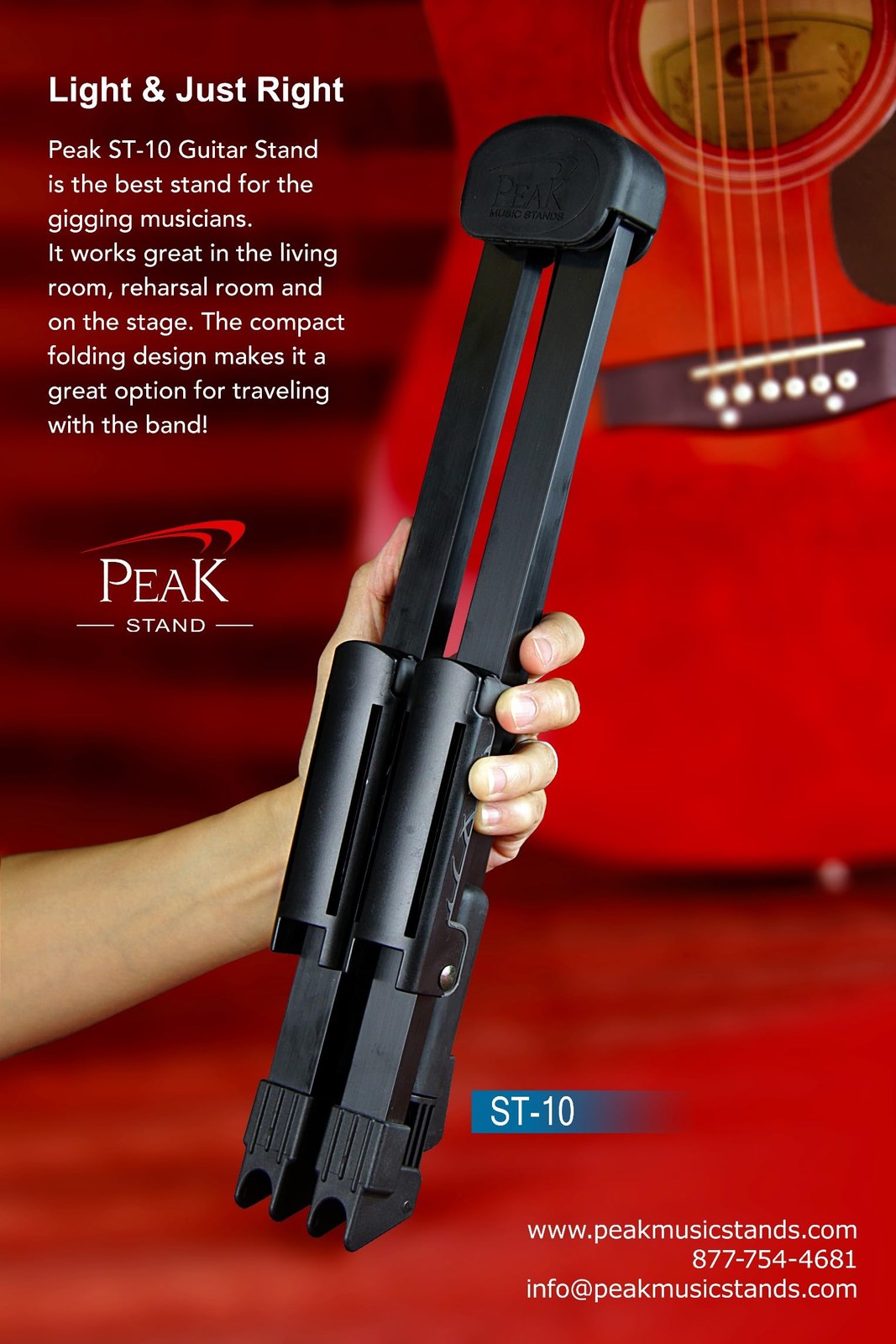 Music Stands ST-10 Adjustable Guitar Stand
