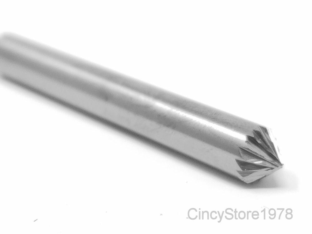 SK1D Cone 90 Degree Carbide Burr Bur Tool Die Grinder Bit 1/4" Countersink
