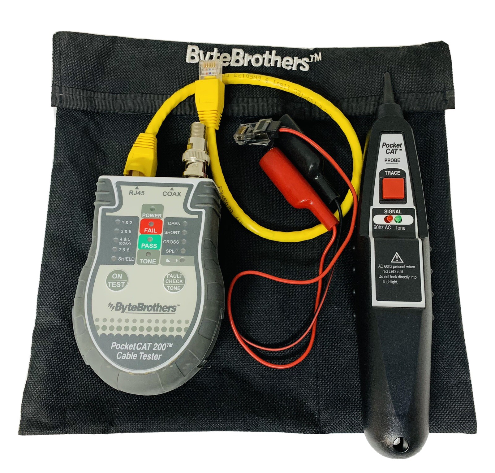 Triplett Byte Brothers Pocket CAT LAN Tester with Inductive Tone Probe for RJ45