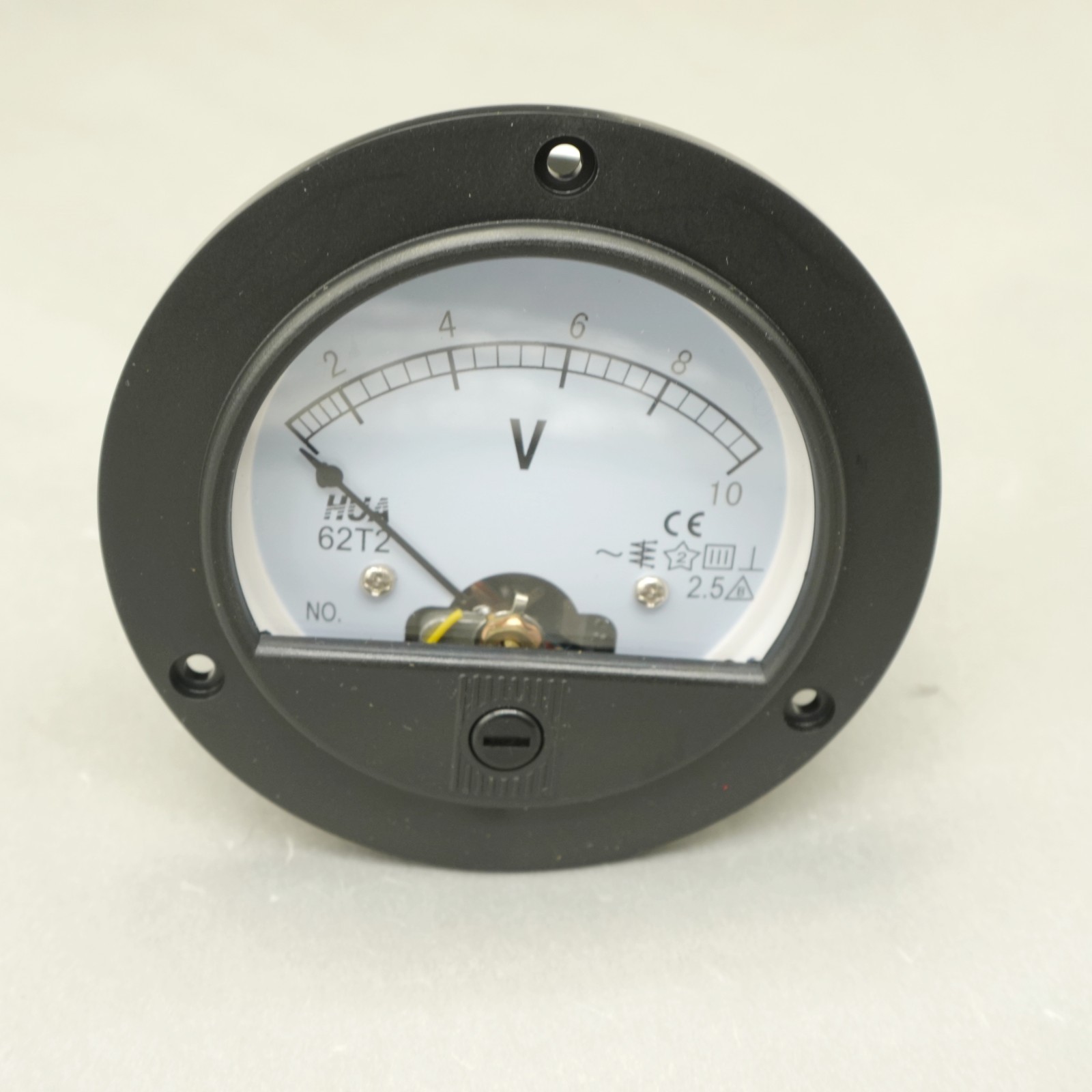 1pc 62T2 AC 0-10V Analog Voltmeter Volage Panel Meter Panel Face Dia. 90mm 10V