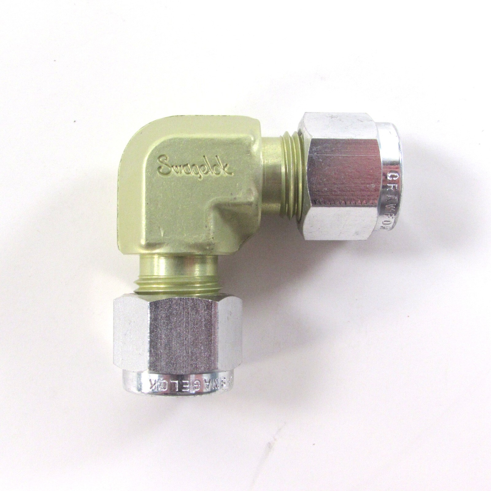 LOT of 2 Crawford Swagelok 90º Elbow 5/16 IN. Compression Fitting A-500-9