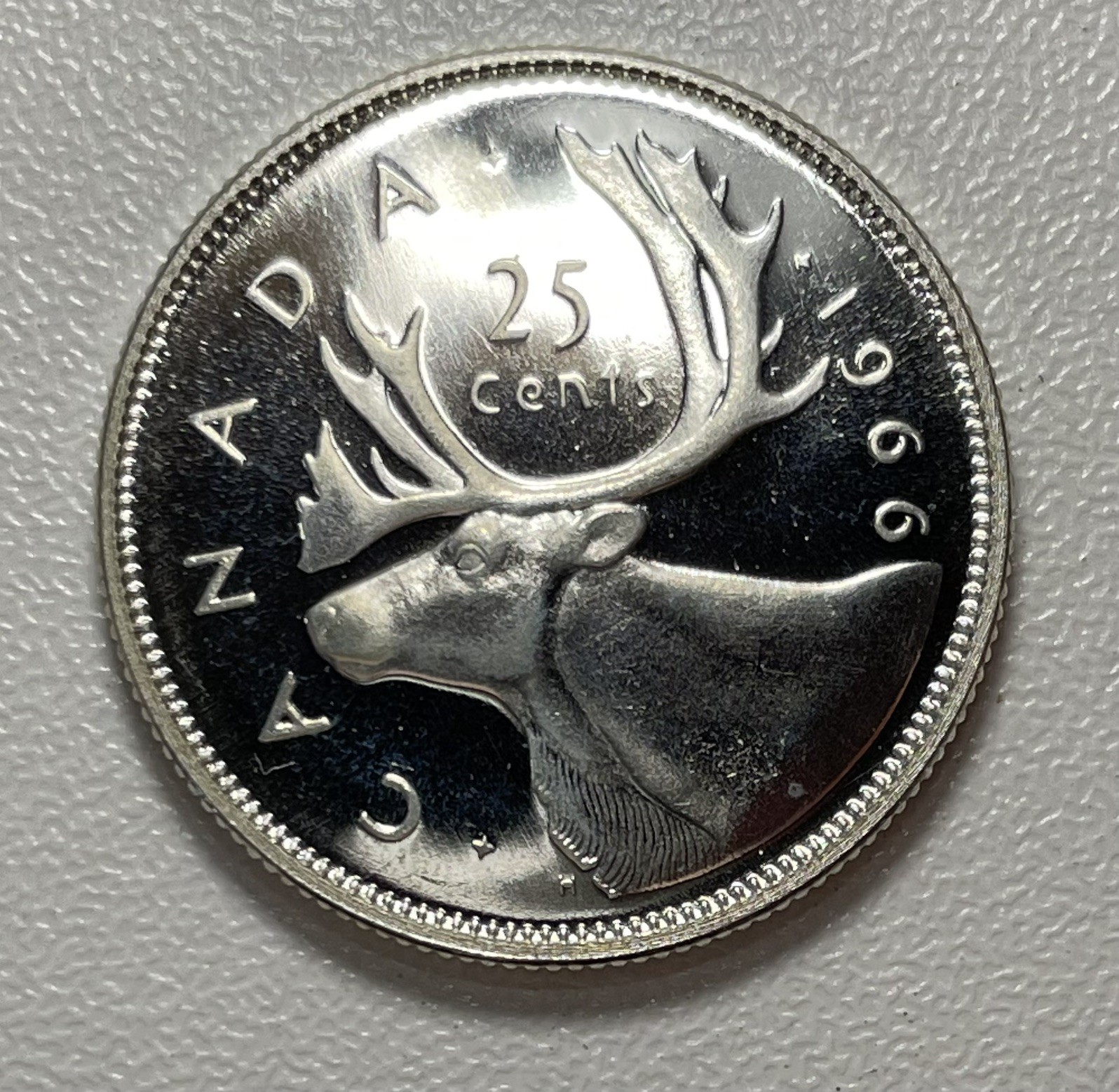 Canada, 25 cents, 1966, Silver BU