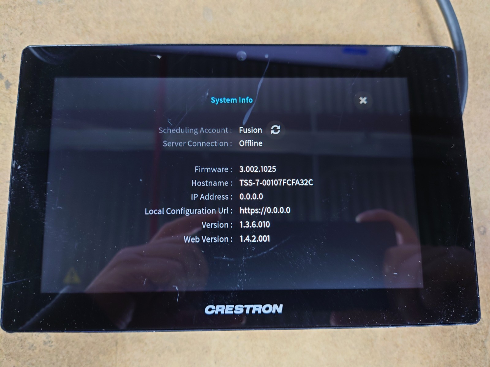 Crestron TSW-760-B-S 7” Smart Home Mount Touch Screen