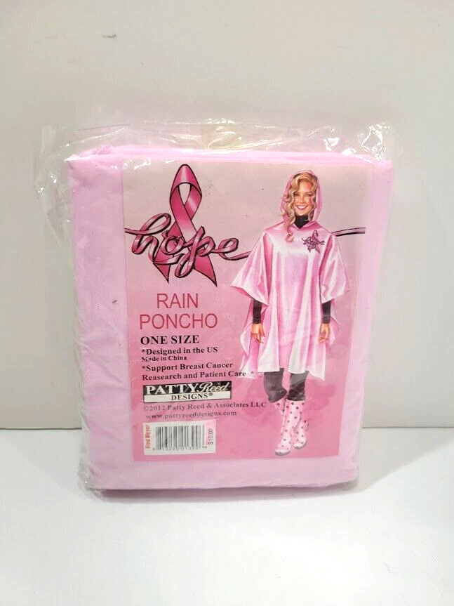 Hope Breast Cancer Awareness Rain Poncho, One Size
