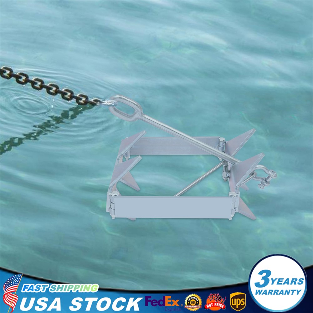 Boat Slide Box Anchor, Foldable Sliding Cube Anchor, Foldable Boat Anchor 13 lbs