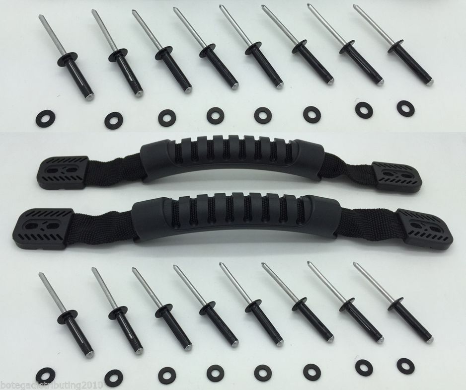 Pactrade Kayak Canoe Luggage Handles Durable Rubber W/TRI Grip Rivets Set of 2