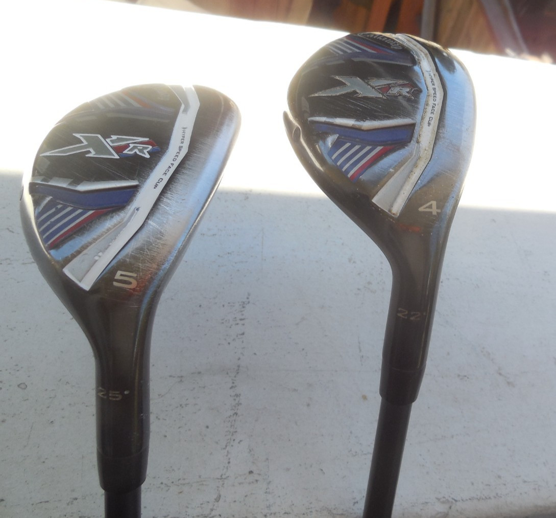 2 Callaway XR 22* 4H Hybrid & 25*5H /A Flex Senior/RH