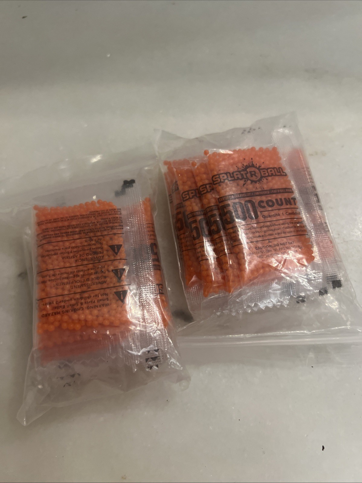 New SplatRball 10,000 Rounds 7.5mm Orange Ammo Certified Splat-R-Ball 20 (500)