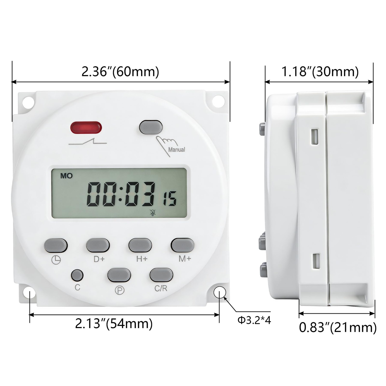 Timer Switch, CN101A, DC/AC 12V 16Amp, Digital LCD Power Programmable Timer