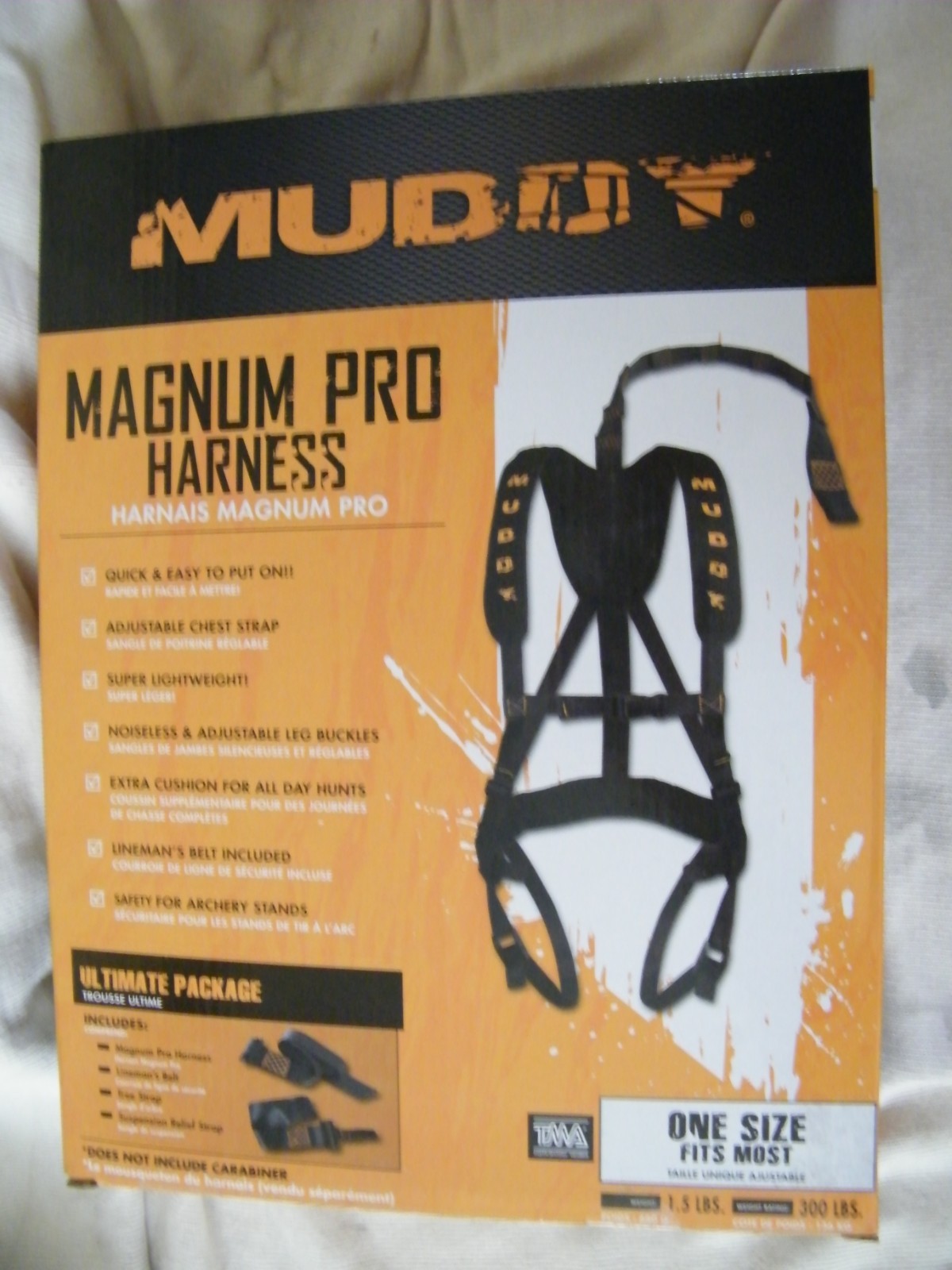 Muddy Magnum Pro Treestand Hunting Safety Harness Nylon Black NEW