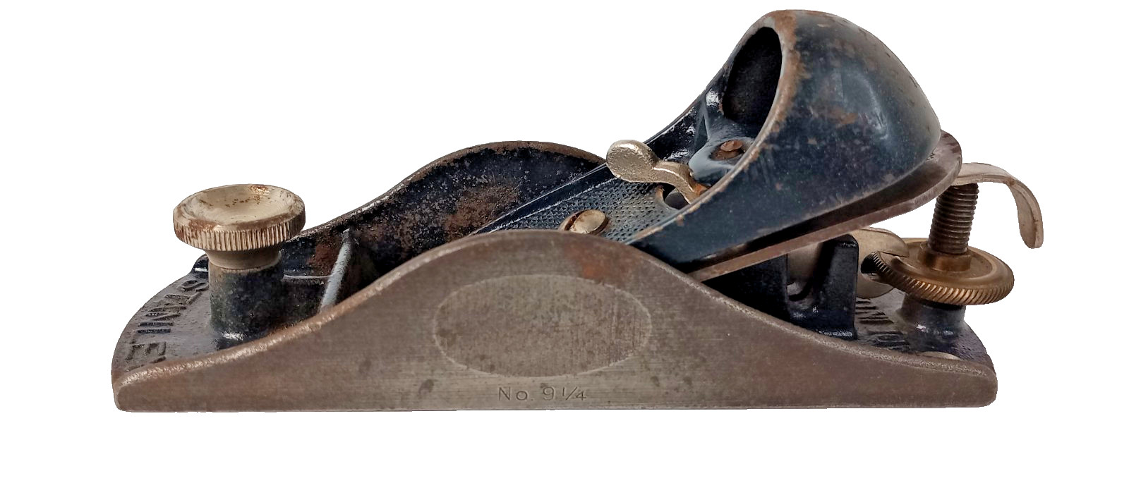 Vintage / Old Stanley No. 9 1/4 Low Angle Adjustable Block Plane Made USA "Nice"