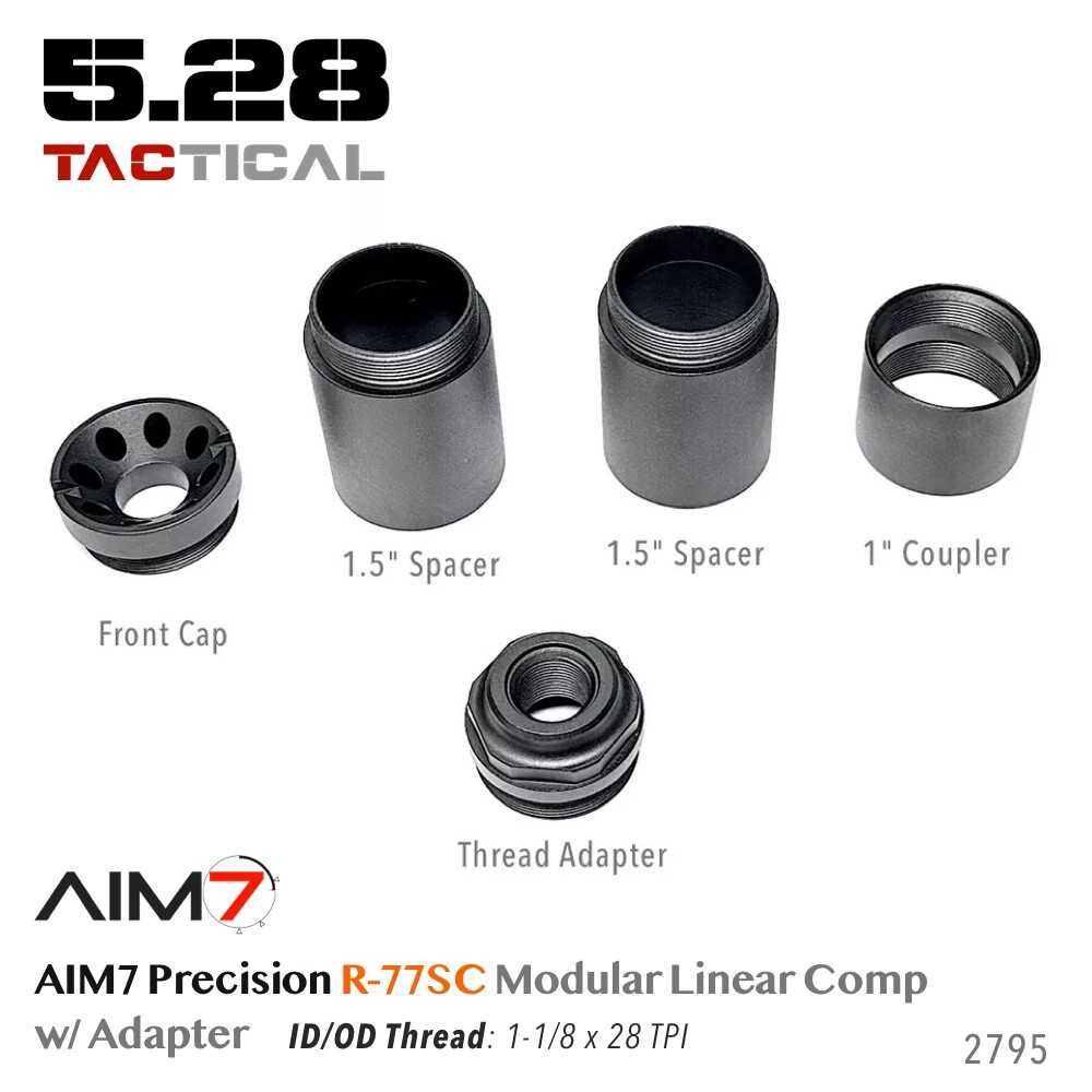 AIM7 R-77SC Modular Linear Comp Multi 223, 30CAL,9mm CNC Aluminum Black