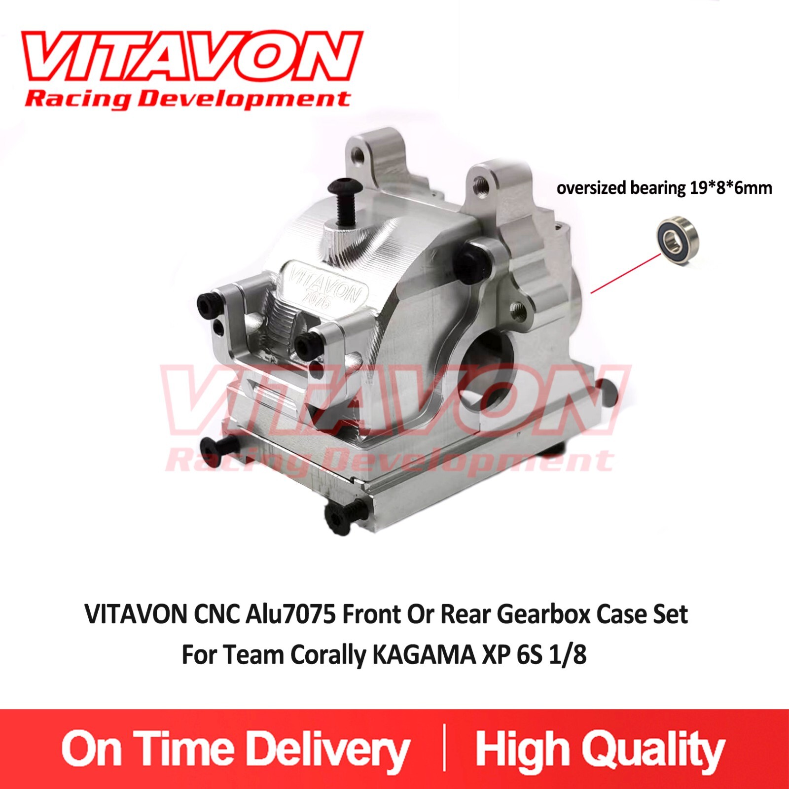 Vitavon CNC Alu7075 Front Or Rear Gearbox Case Set For Team Corally KAGAMA XP 6S
