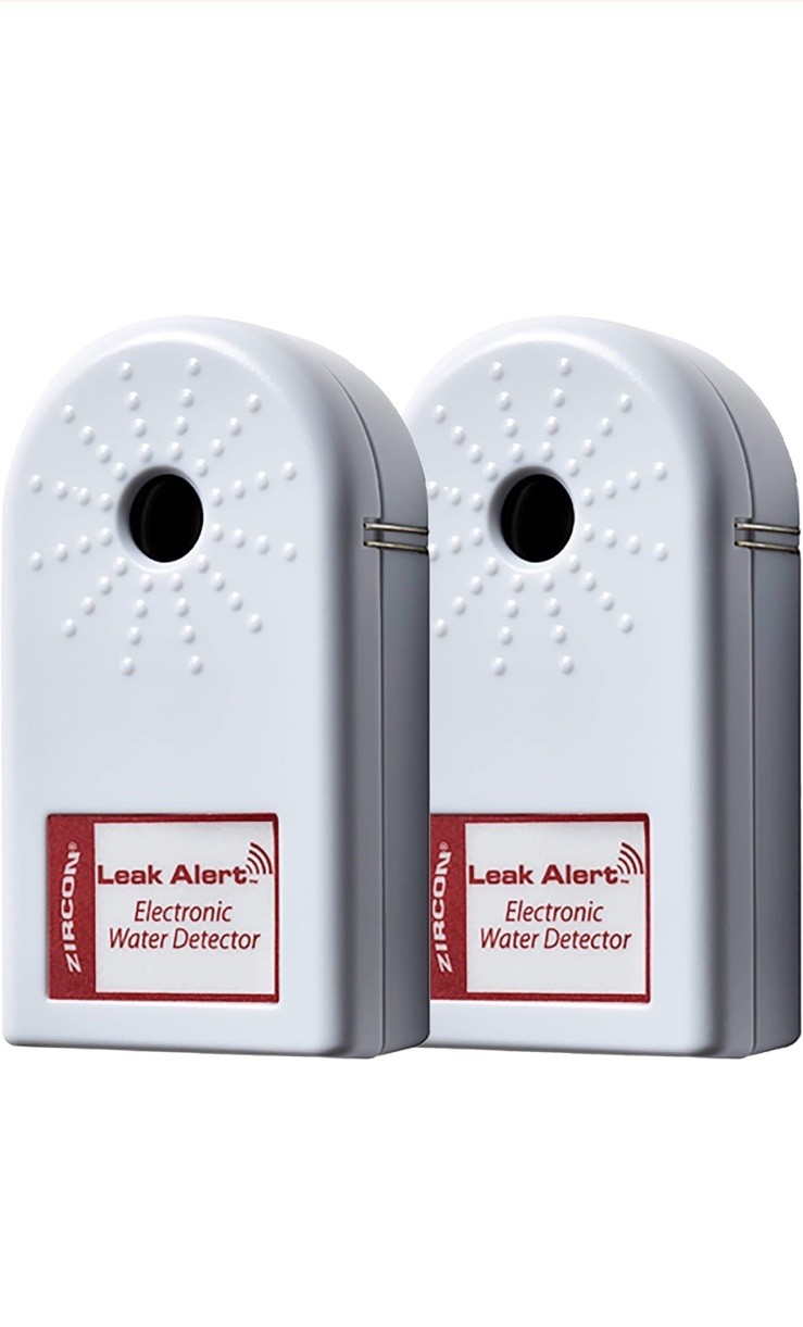 Zircon Leak Alert Electronic Water Detector Damage Prevention 85dB Alarm 2pack