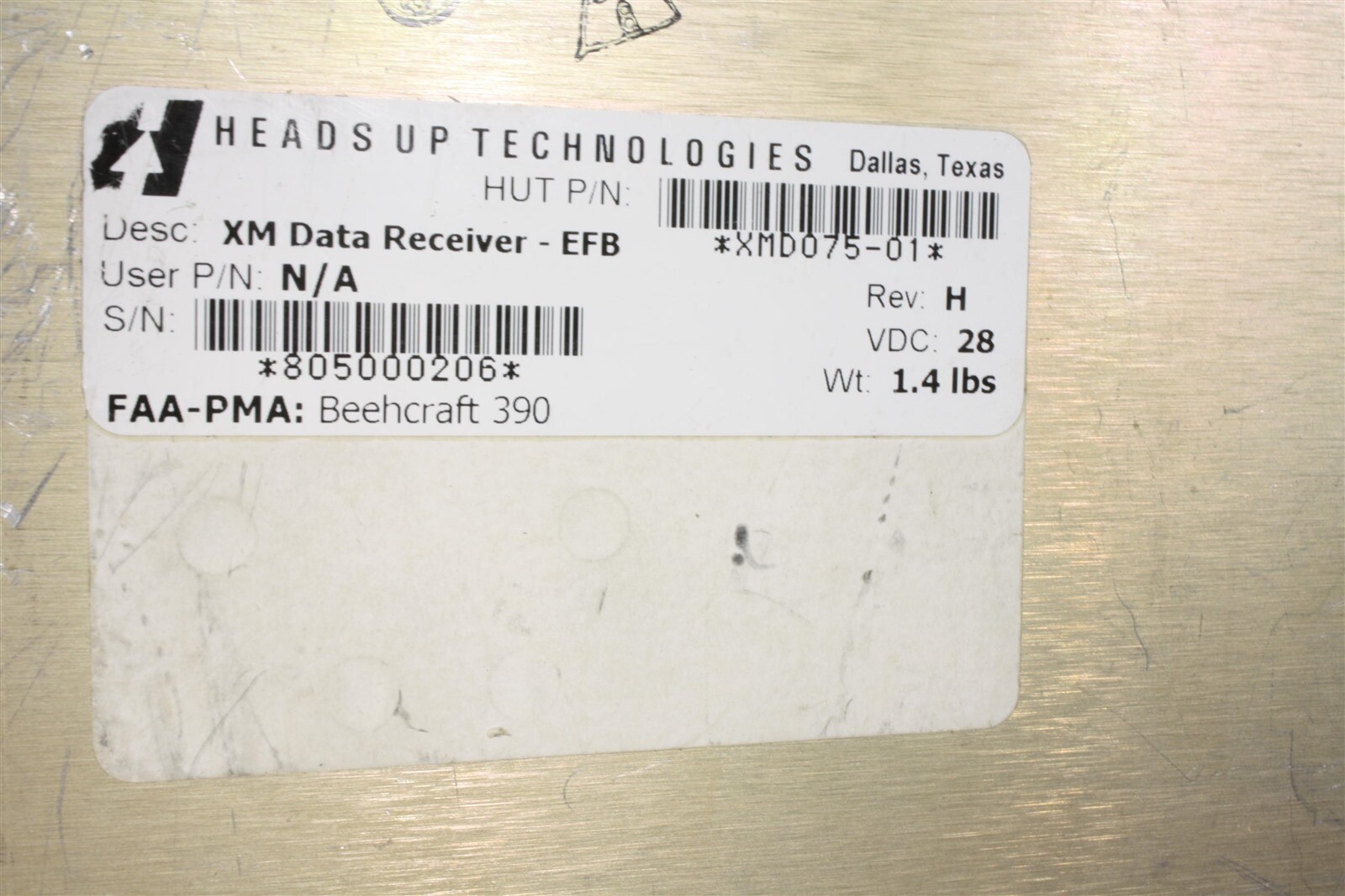 Heads Up Technologies XMD075-01 XM Data Receiver (Rev. H)