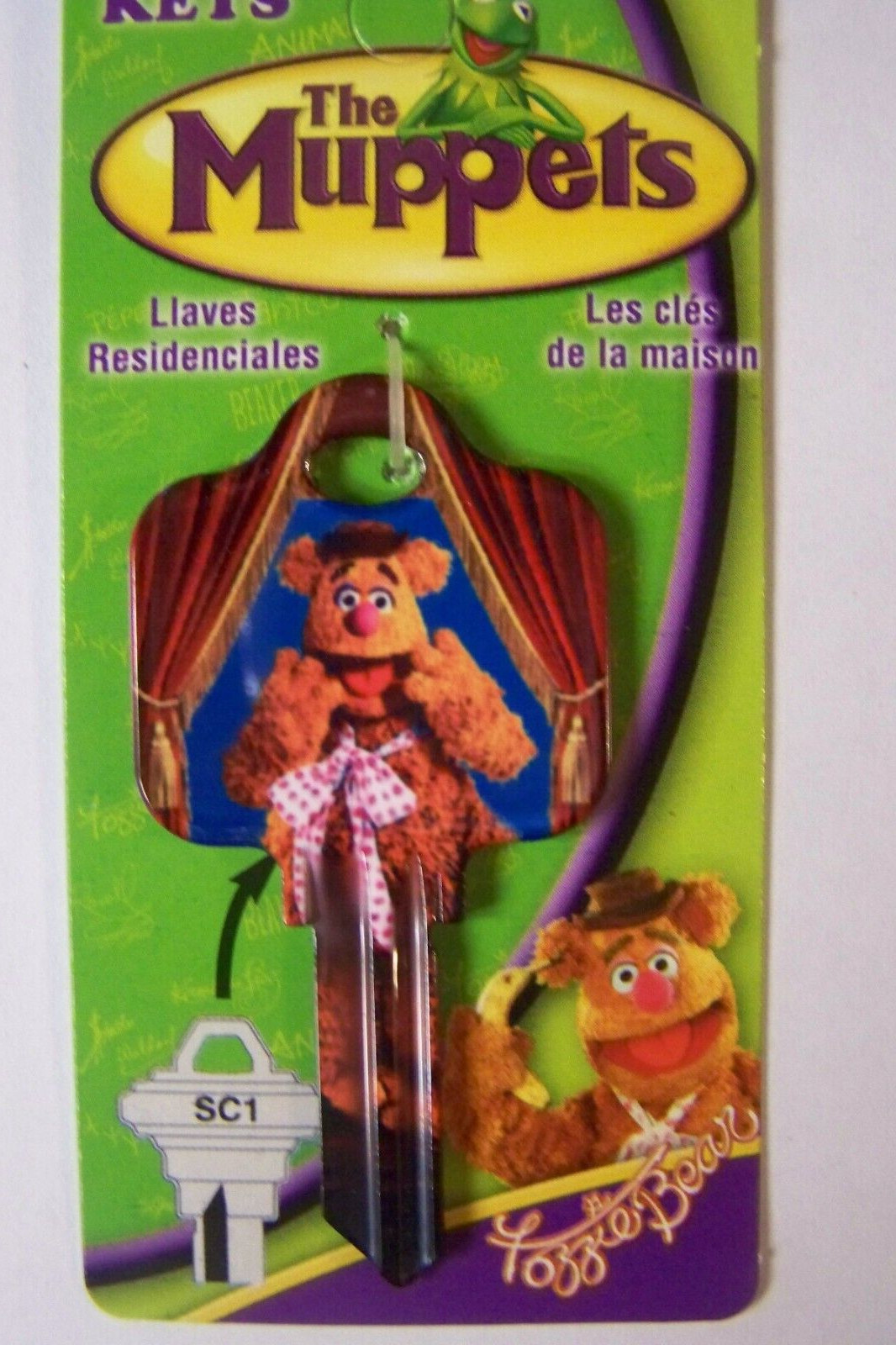 Fozzie the Bear   Schlage SC1 house key blank, Rare!