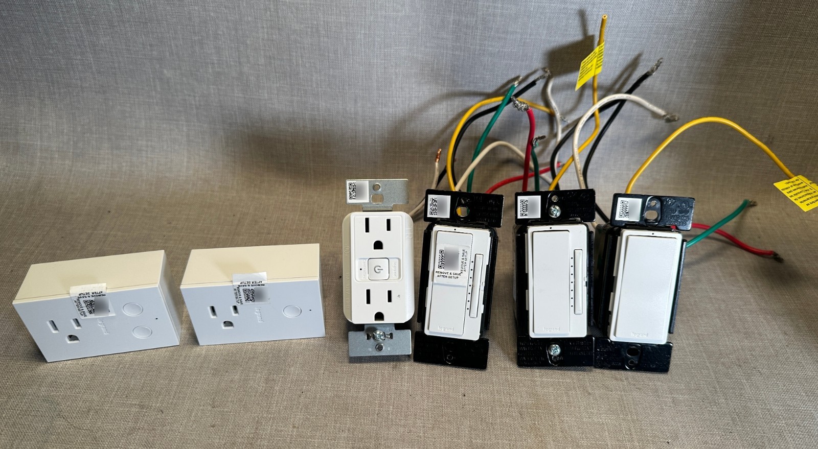 LOT of 6 Legrand WiFi Dimmers, Switches, WWP20, WWP10, WWRR15, WWRL50, WWRL10