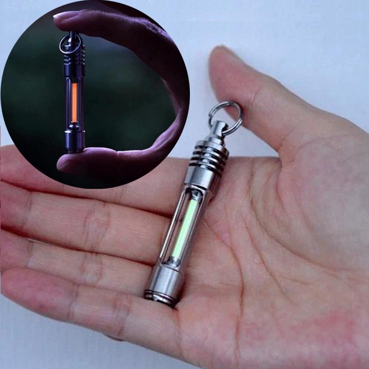 1pc 3x22.5mm Glass Tube Night Luminous 25 Years Lamp Tube w/ Titanium Enclosure