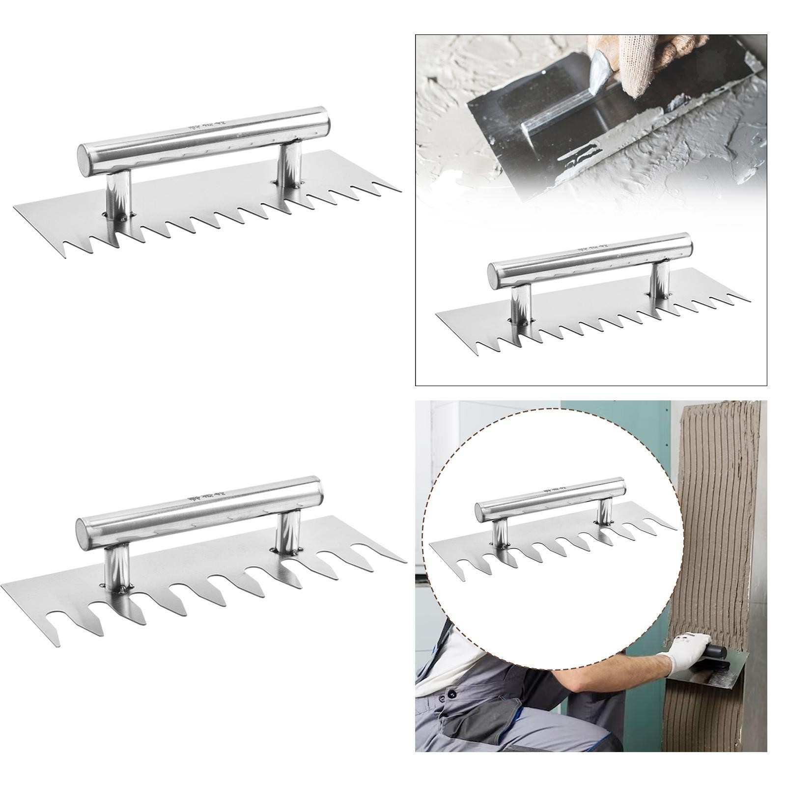 Floor Trowel Square Tooth Handheld Putty Drywall Hand Tool Grout Spreading Tools
