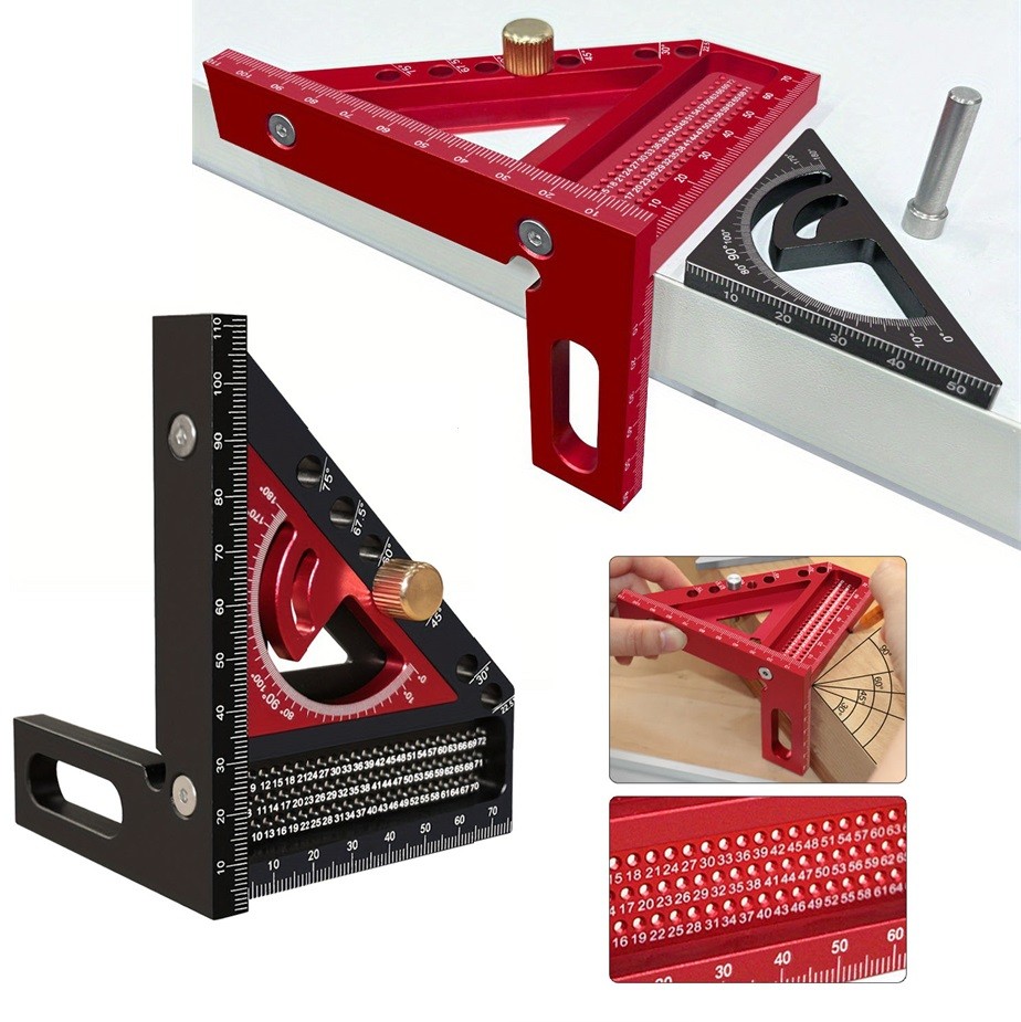 /2-in-1 Upgraded 3D Carpenter-Multi-Angle Square Protractor Triangle Angle Ruler