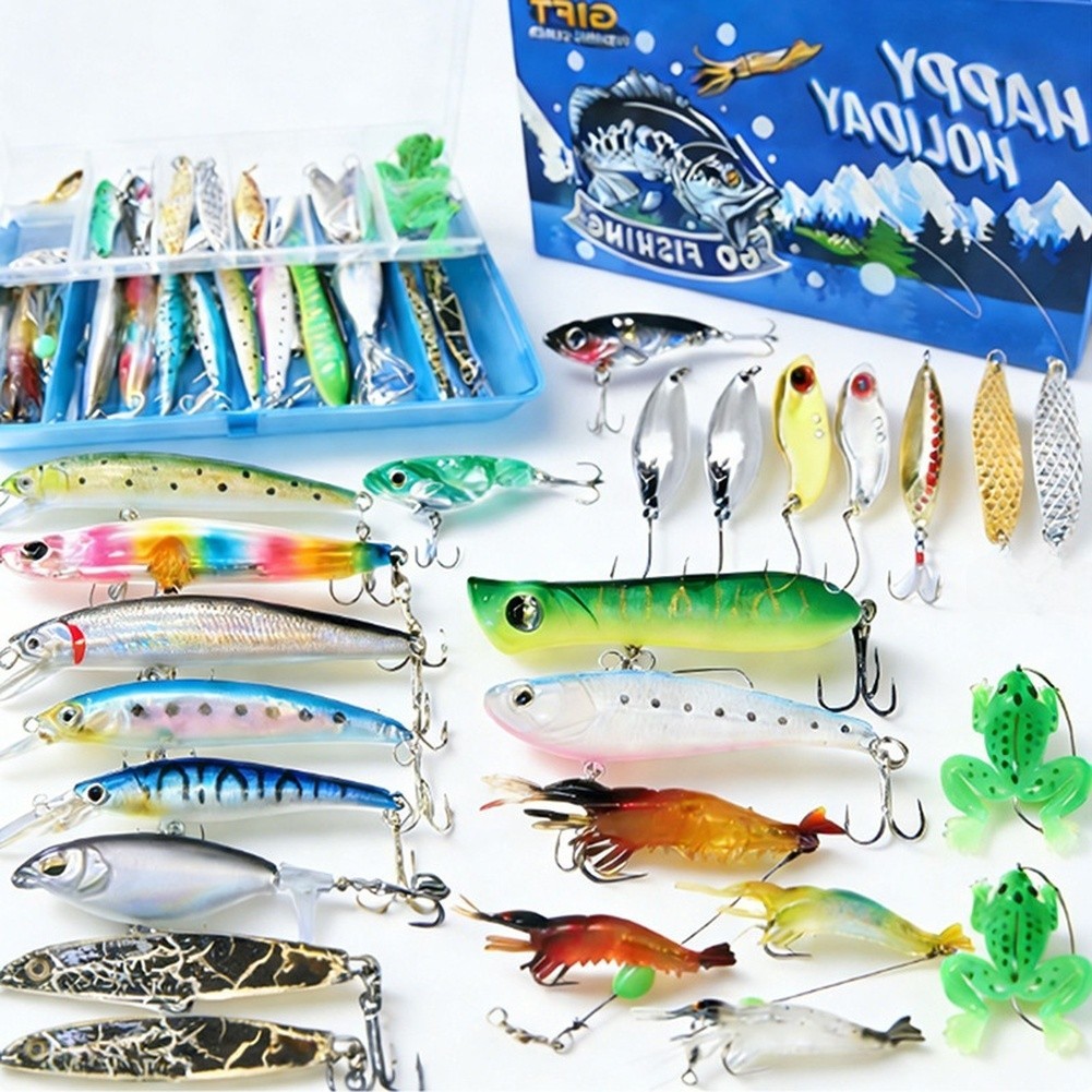 50pcs Multicolored PVC Fishing Baits for Largemouth Bass Smallmouth Bass