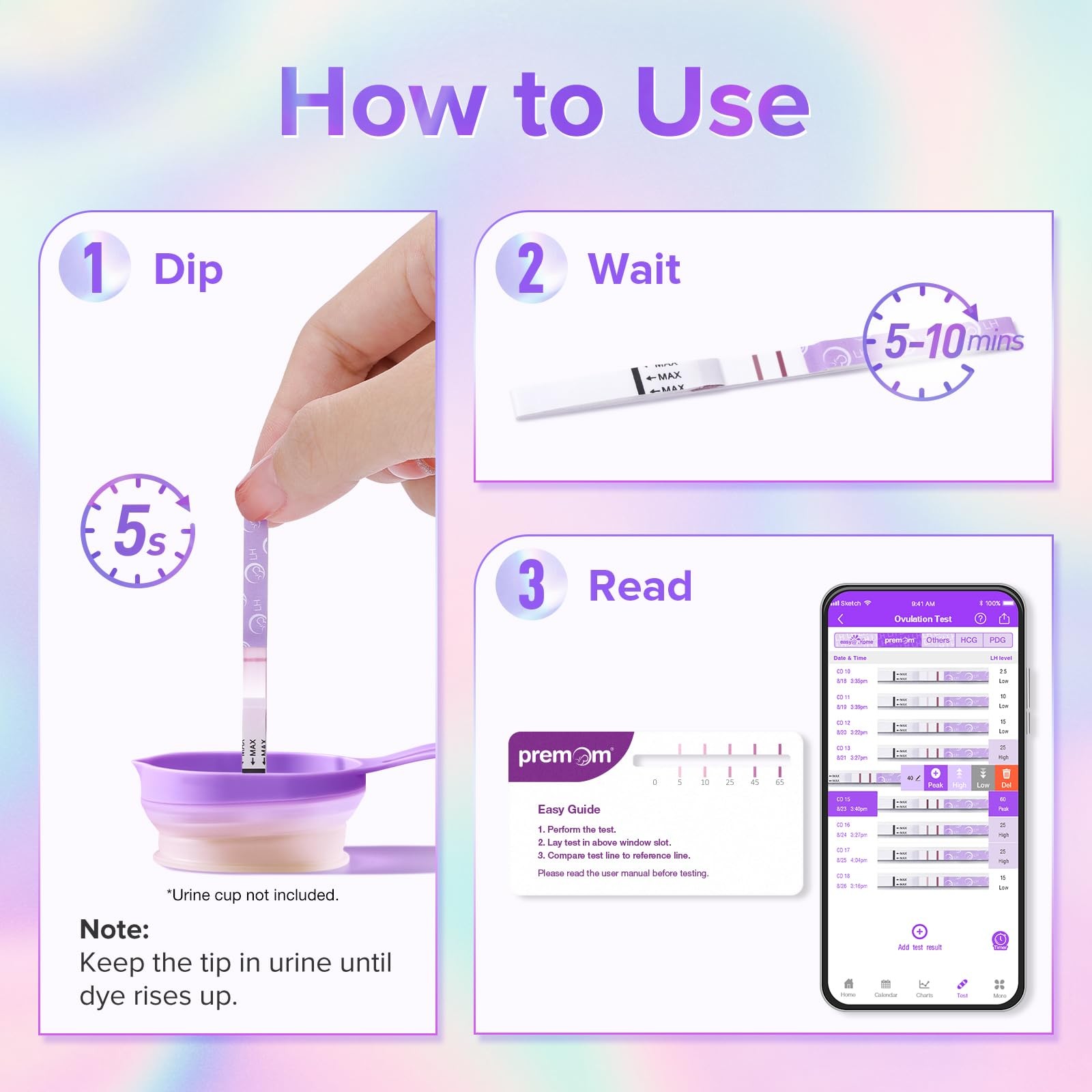 Premom Quantitative Ovulation Predictor Kit: 25 Ovulation & 5 Pregnancy Tests