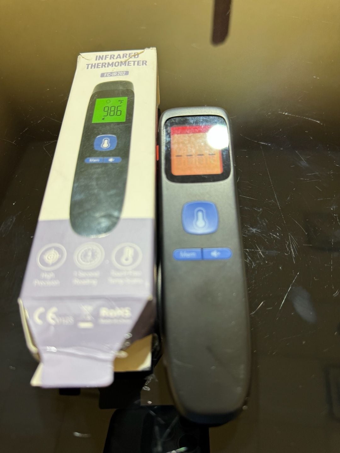 ANMEATE No Touch Forehead Thermometer Infrared Digital Baby Adult Fever Alarm