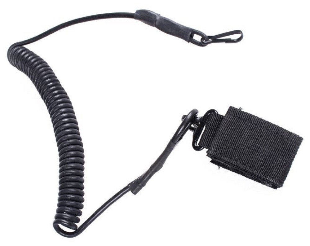 Black Tactical Pistol / Radio Lanyard