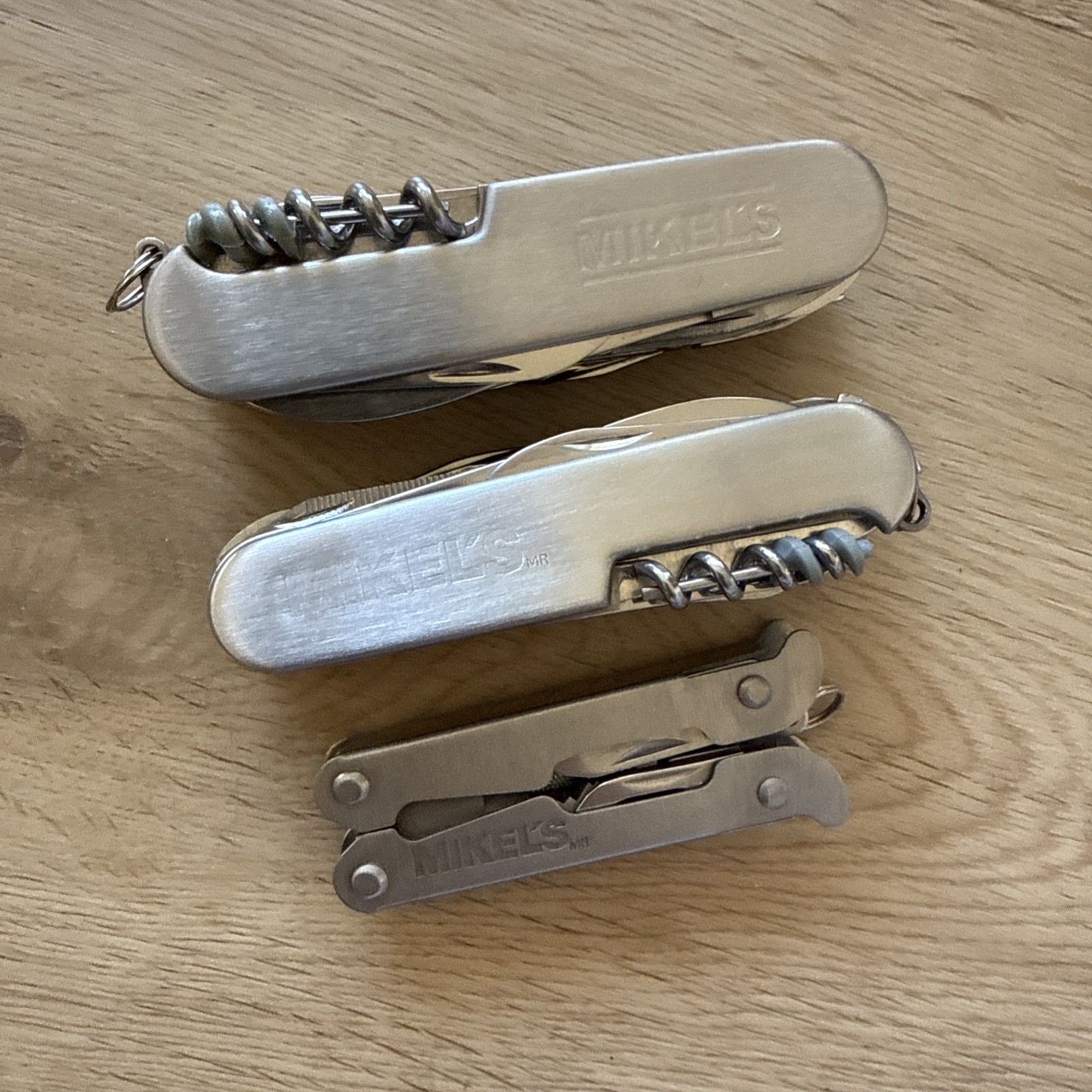 Lot of 3 Mikels Stainless Steel Pocket Multi-Tools Folding Knife Pliers