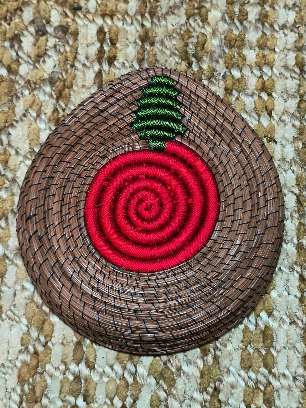 HAND WOVEN BASKET - 10X9X2 inch