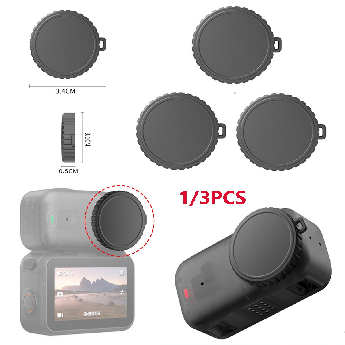 Sports Camera Silicone Lens Cover Cap For DJI OSMO NANO Anti-scratch Dust-proof