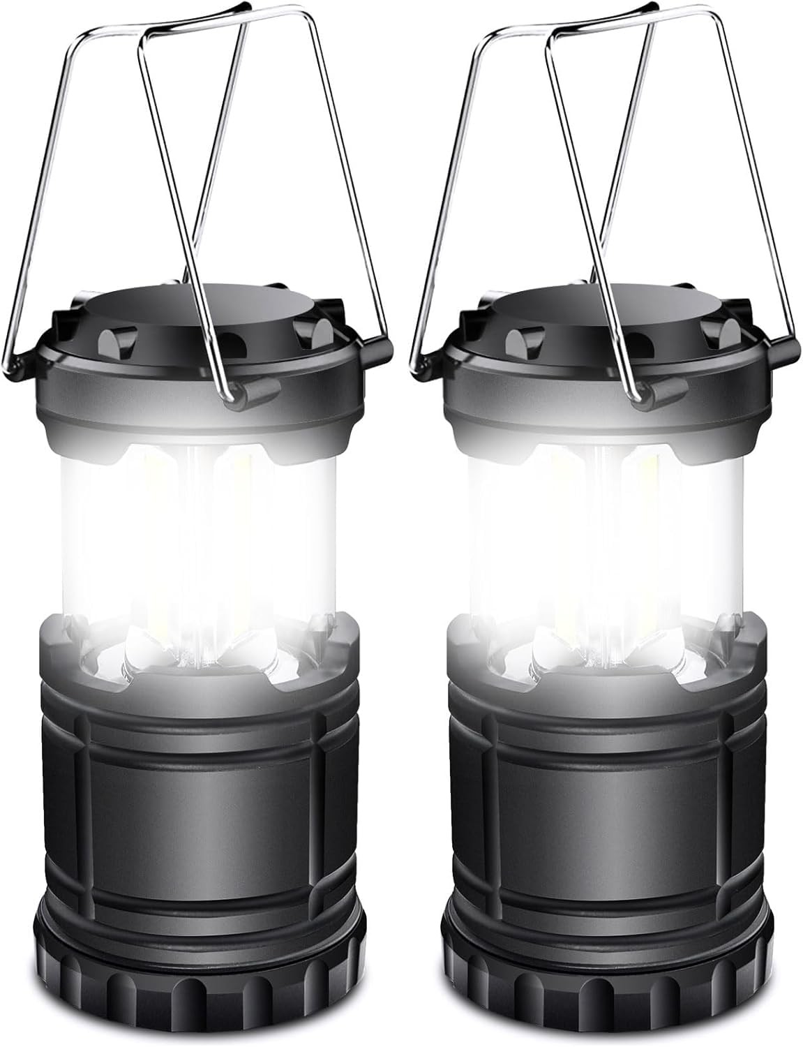 2 Pack LED Battery Operated Lights Portable Survival Battery Powered Lamp...