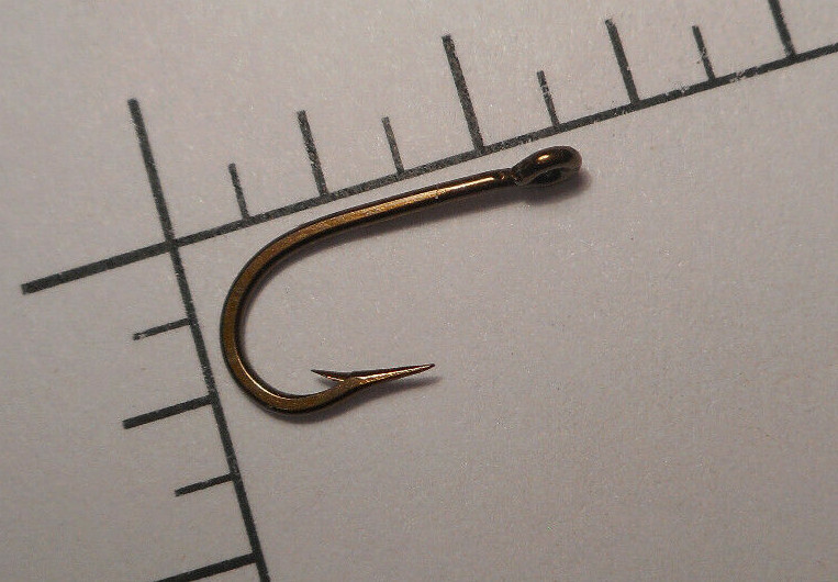 100 Mustad #11 Fly Tying O'Shaughnessy Fishing Hooks ROUND SHAPE RUSTPROOF 4880