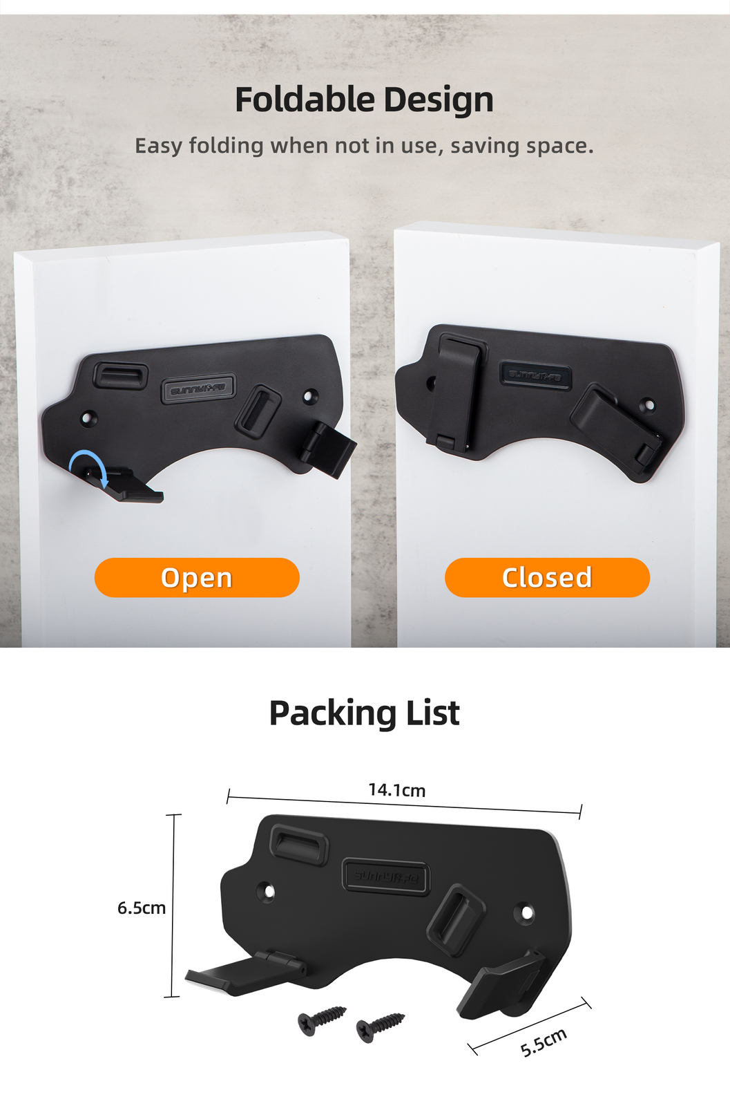 Foldable Wall Mount Bracket Set For DJI FLIP Organizer Storage Stand Accessories