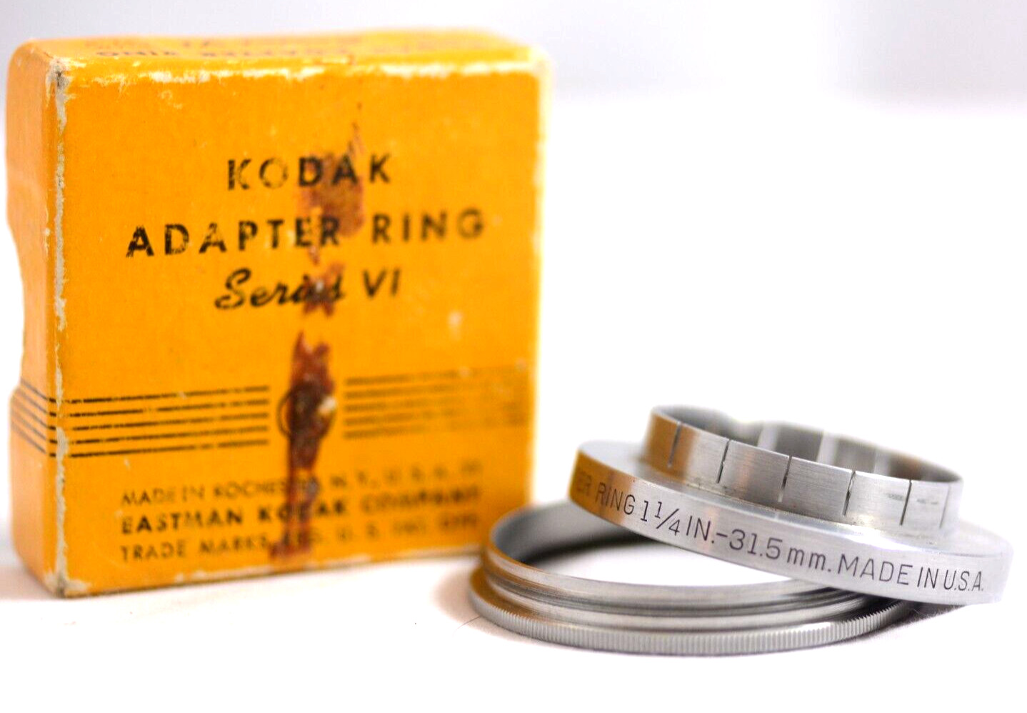 VINTAGE KODAK SERIES VI 1 1/4 IN-31.5MM CAMERA LENS ADAPTER RING (EXCELLENT)