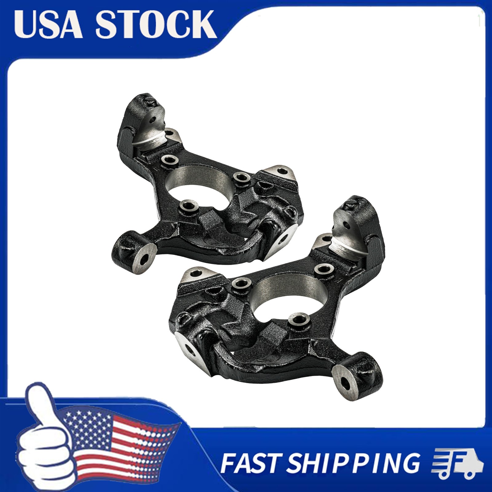 2x Front Steering Knuckle For 07-2013 Chevy Silverado GMC Sierra 698070 698071