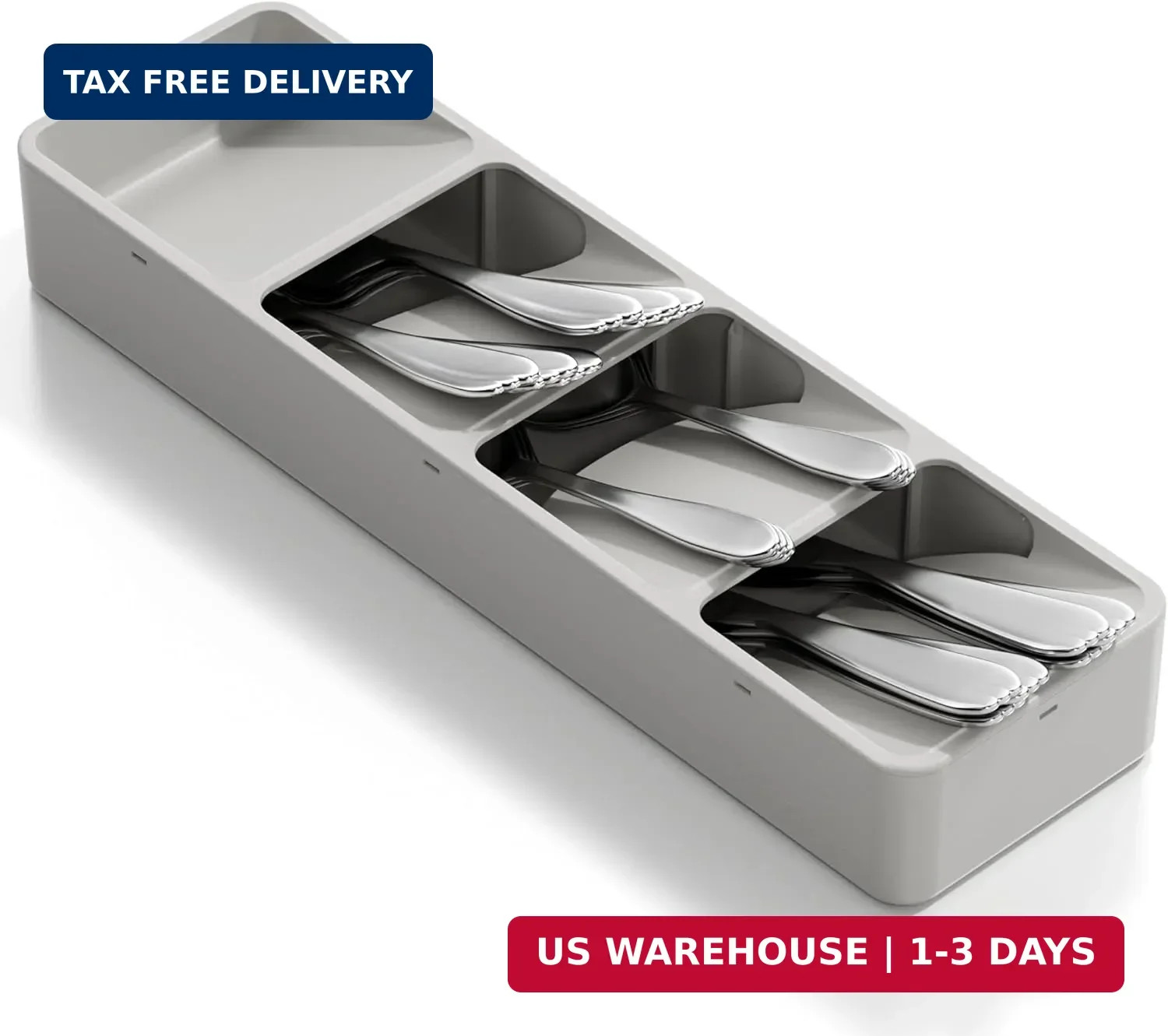Li & Zhao Silverware Organizer for Drawer - Utensil Drawer Organizer Compact Ute