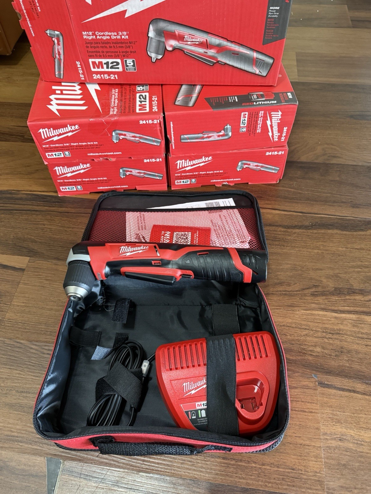 Milwaukee 2415-21 RIGHT ANGLE DRILL W/ BATT & CHARGER NEW