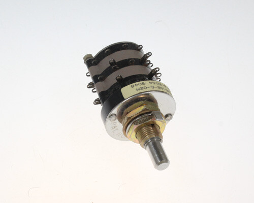 1x M3786/4-5044 Rotary Switch Flatted Shaft Solder Lug 5A 115VAC 28VDC