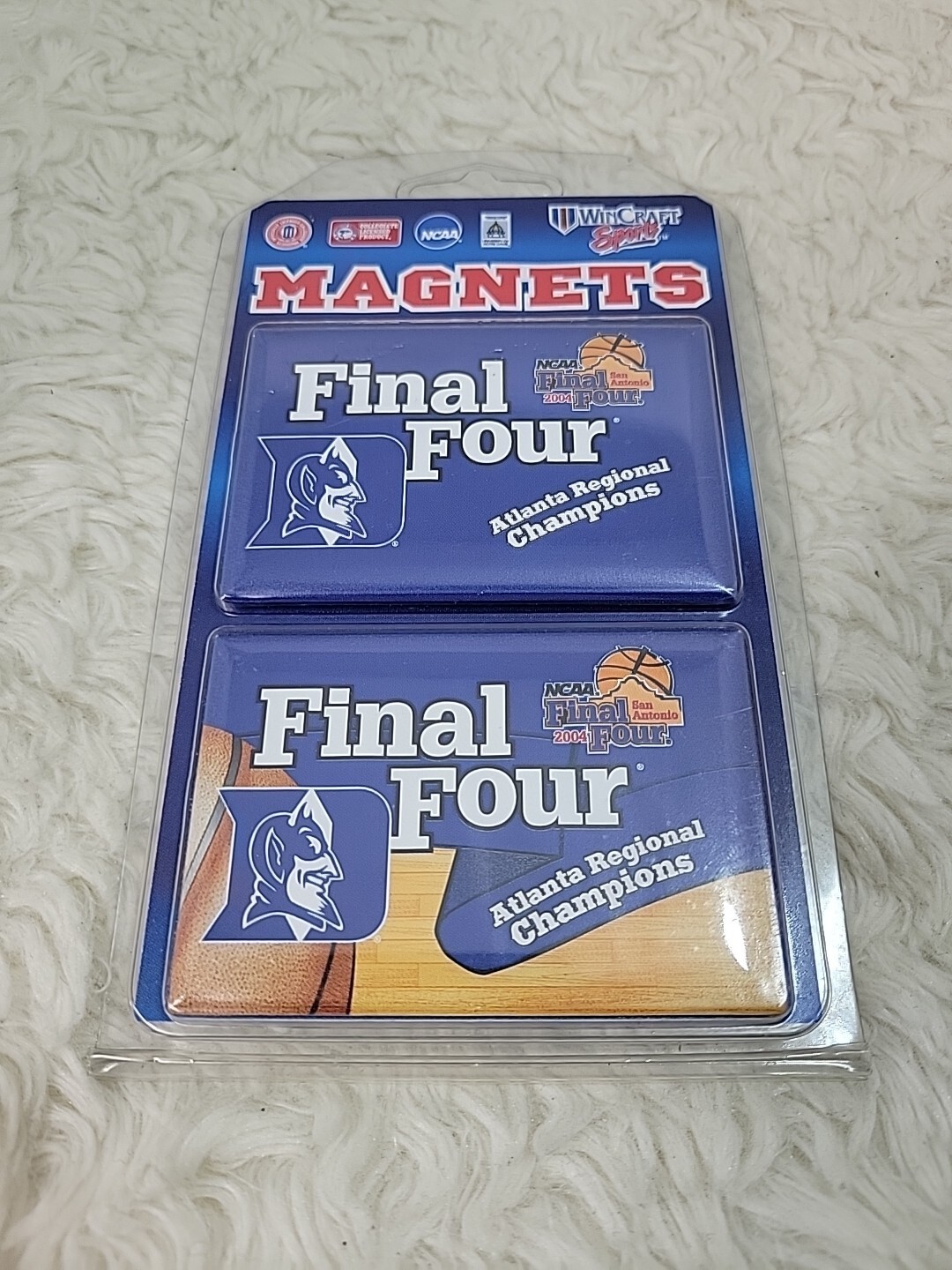 Vntg 2004 Duke Blue Devils 2 Magnet Set Atlanta Regional Champs Final Four New