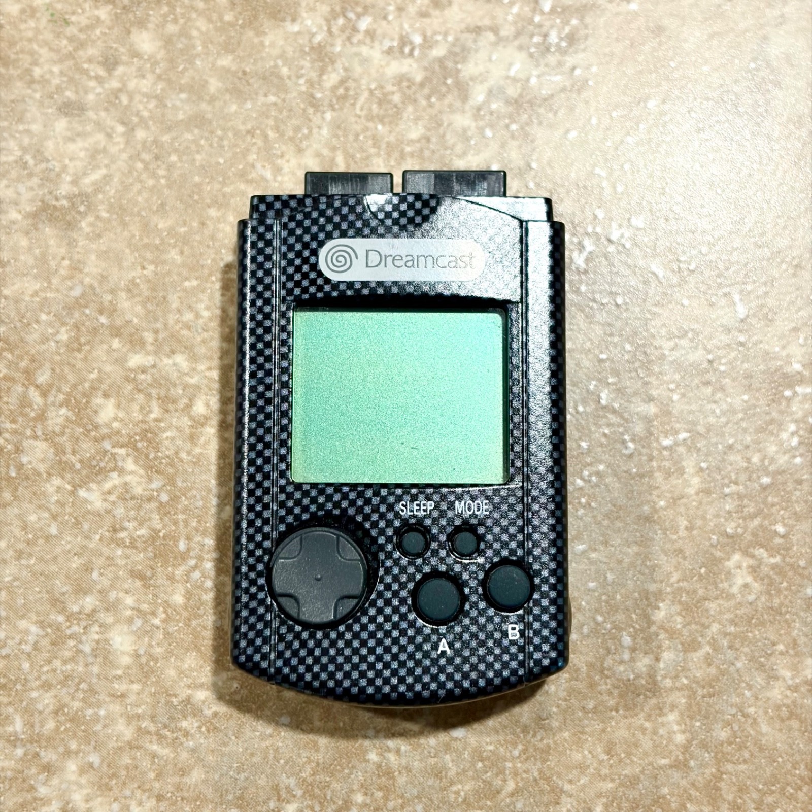 Sega Dreamcast Carbon Fiber Black VMU Memory Card Japan OEM Region Free Tested