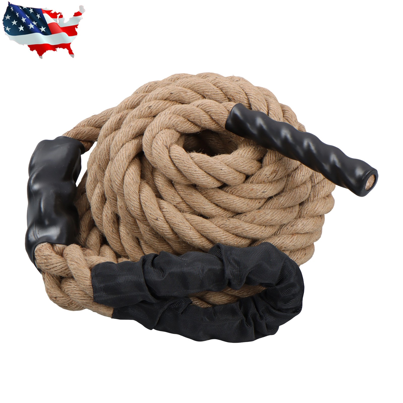 1.5” × 25FT Brown Climbing Rope Gym Fitness Strength Training Exercise Rope