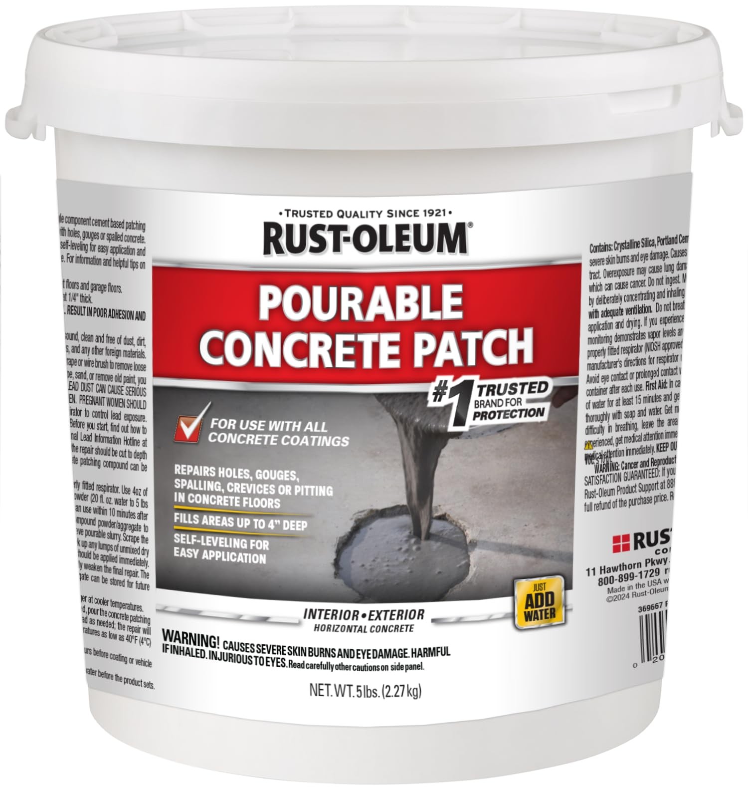 Rust-Oleum 369667 Pourable Concrete Patch 5 lb