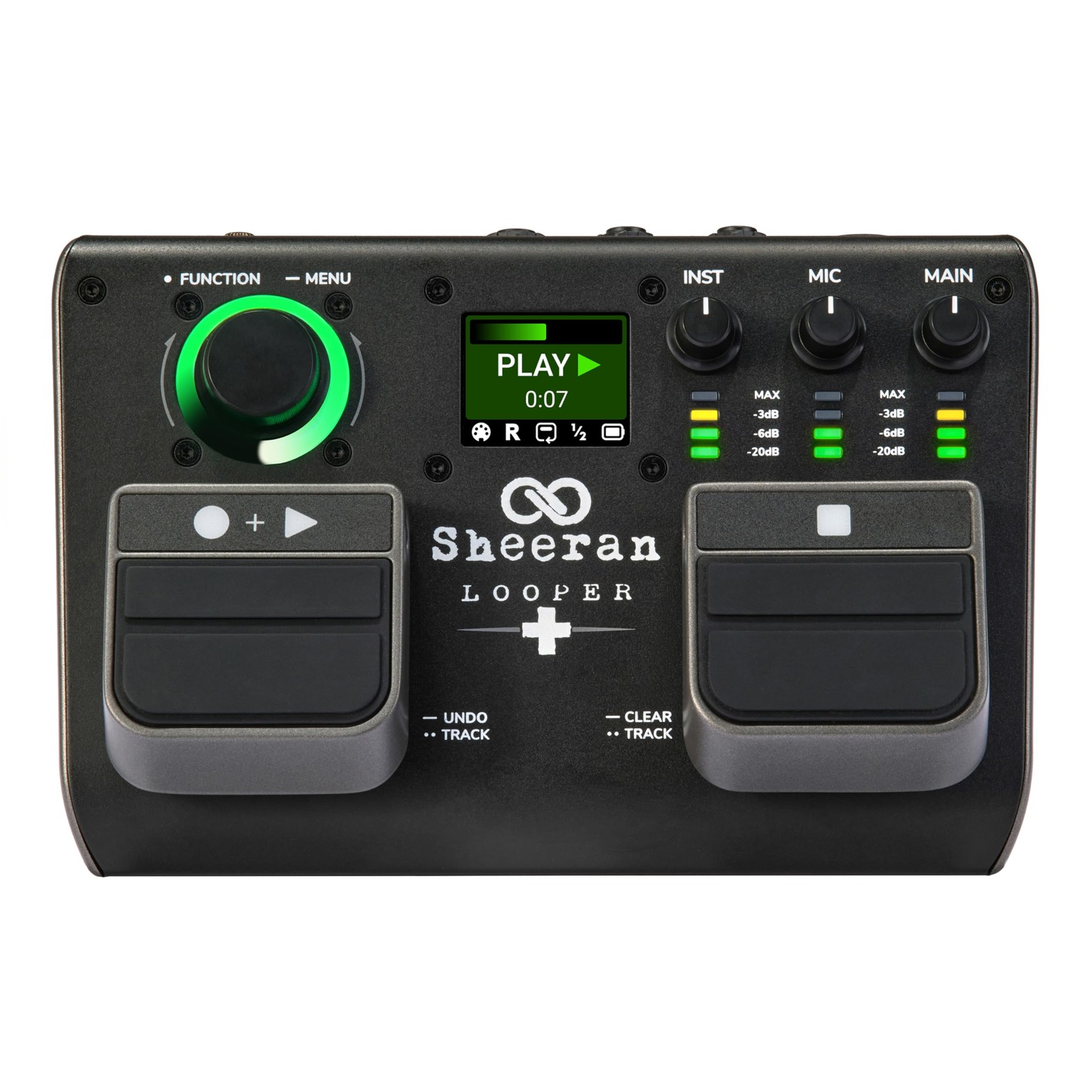 SHEERAN LOOPER + Dual Track Pedal for Guitar, Bass, Keyboard, Vocals black