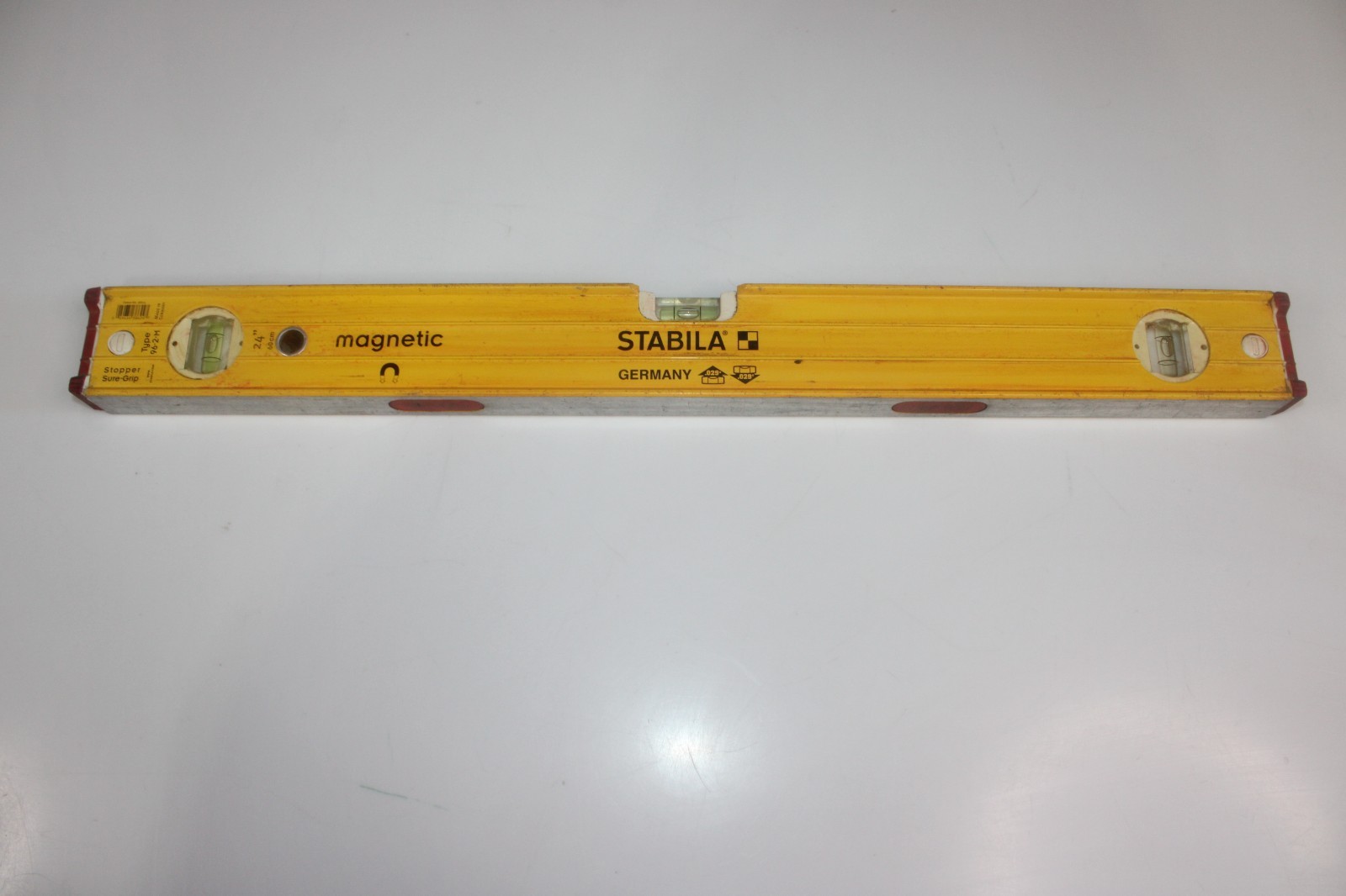 Stabila 38624 Type 96-2M 24" Magnetic 3 Vial Box Beam Level