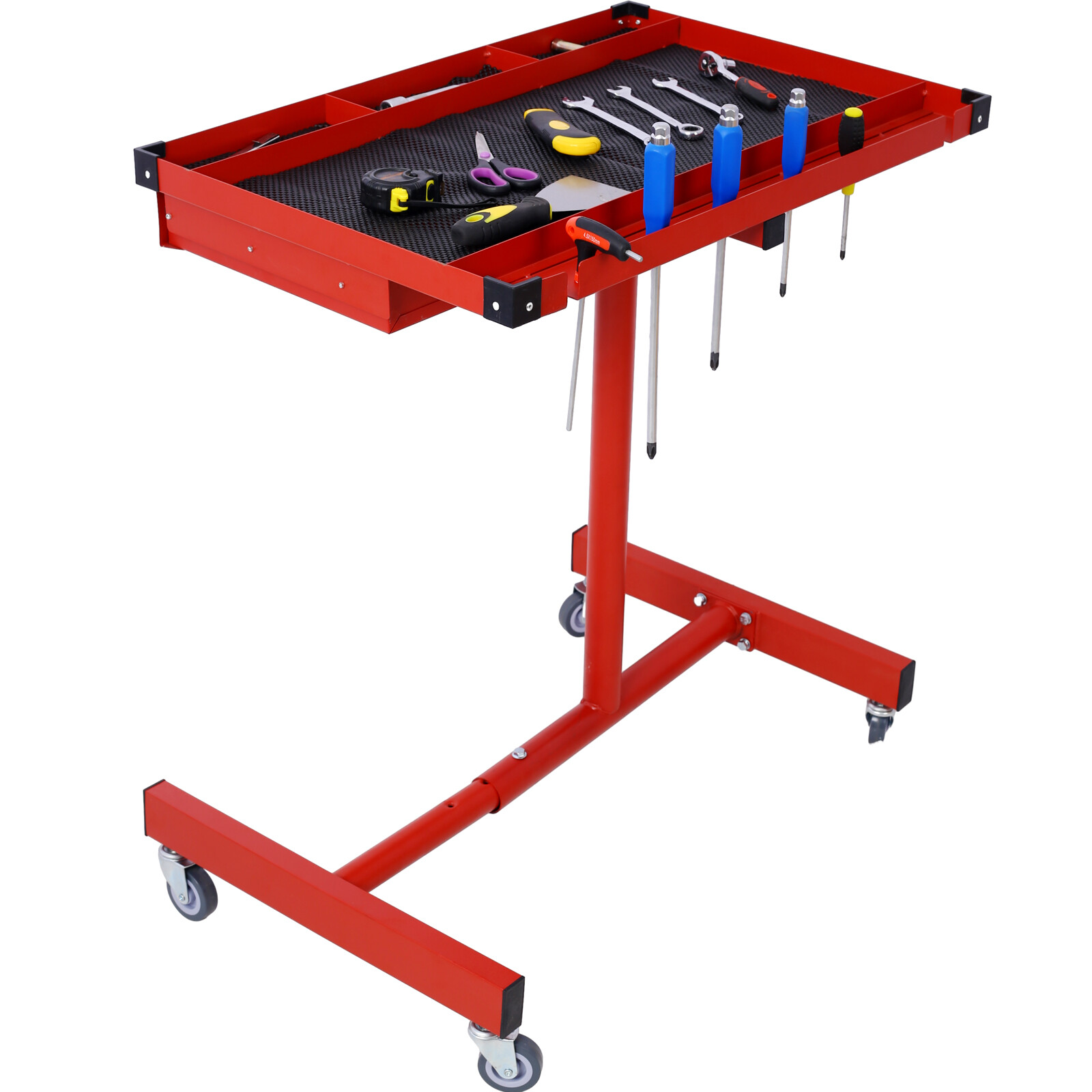 Adjustable Tear Down Work Table w/ Drawer 220LBS Load w/Casters Tool Storage