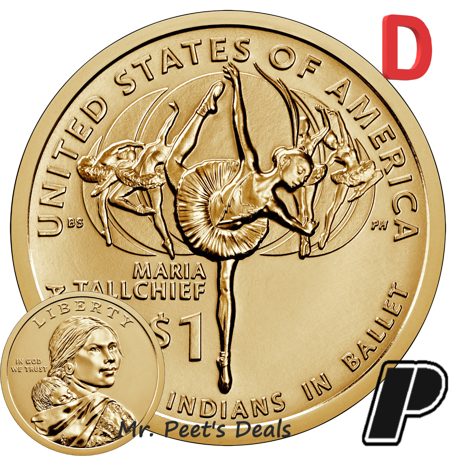 (1 Coin) 2023 D NATIVE AMERICAN SACAGAWEA MARIA TALLCHIEF DOLLAR from Bags/Rolls